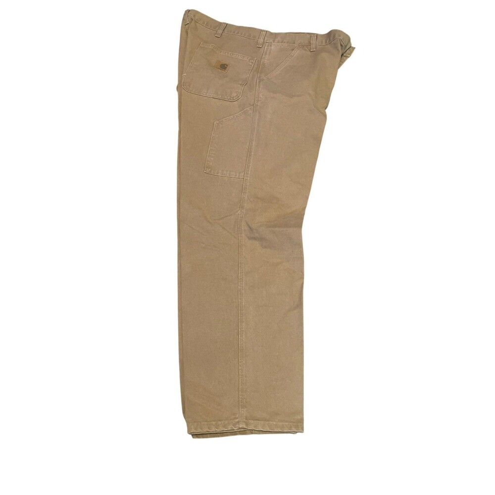 Carhartt Men Brown Thrashed Workwear 42x32 Durable Distressed Grungy Workpants